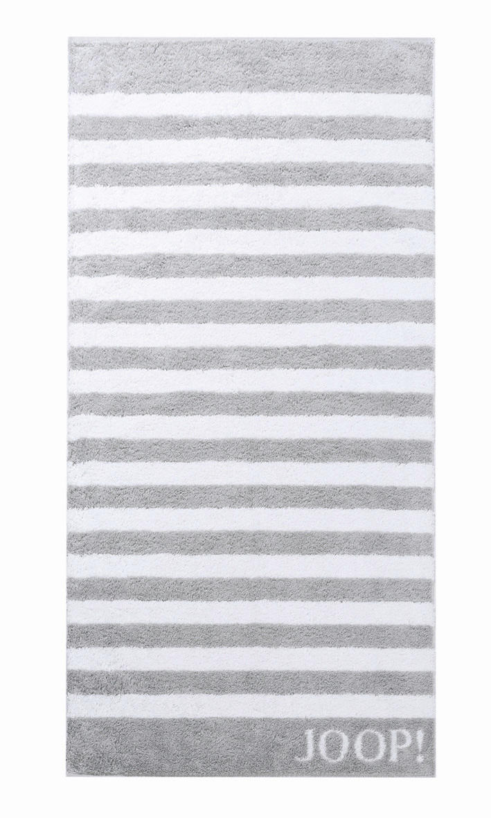 SAUNATUCH Classic Stripes  - Silberfarben/Hellgrau, Basics, Textil (80/200cm) - Joop!