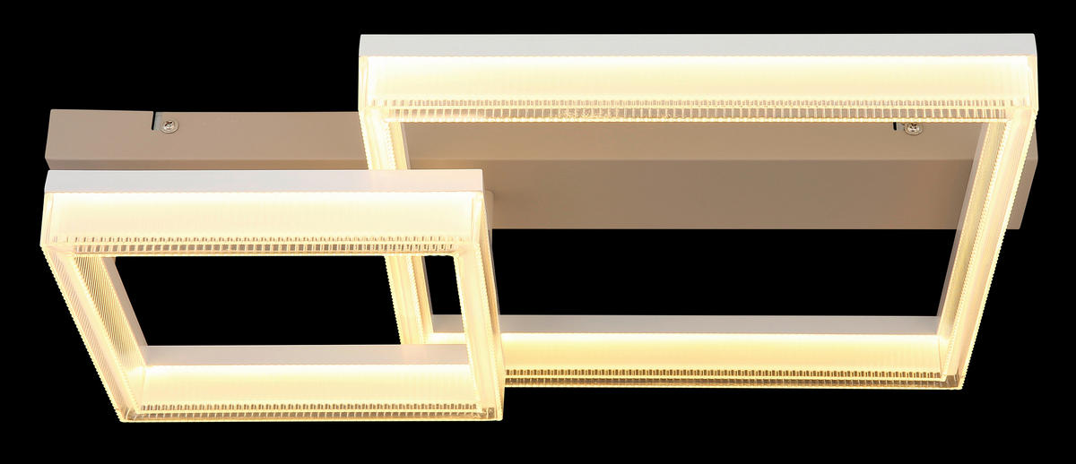 LED-DECKENLEUCHTE 53/33/12,3 cm   - Sandfarben/Transparent, Design, Kunststoff/Metall (53/33/12,3cm) - Globo