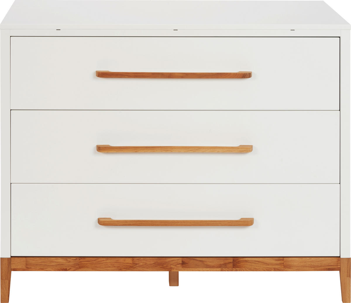 WICKELKOMMODE 110/92/47 cm  - Eichefarben/Weiß, Design, Holz/Holzwerkstoff (110/92/47cm) - Jimmylee