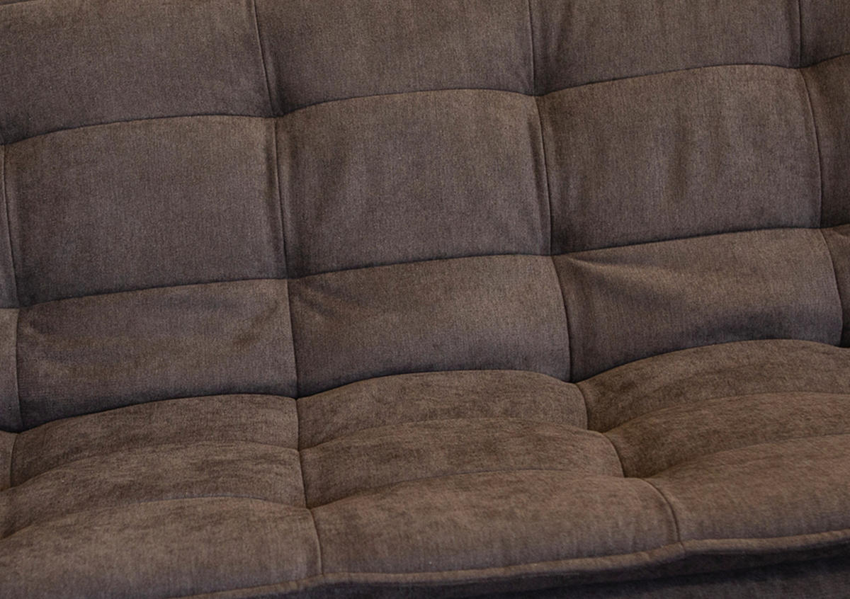 SCHLAFSOFA Mikrofaser, gesteppt Braun  - Schwarz/Braun, MODERN, Holz/Textil (194/100/90cm) - P & B