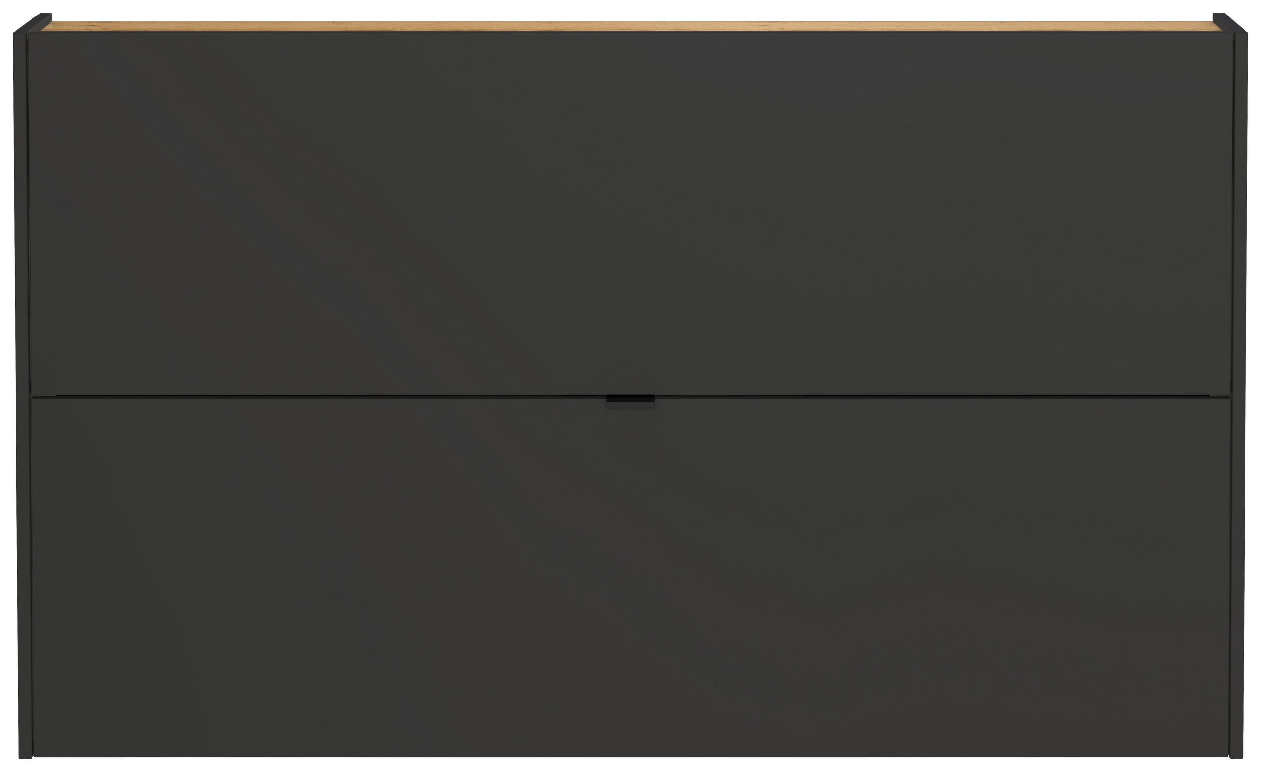 HÄNGESCHUHSCHRANK 140/83/18 cm  - Eichefarben/Schwarz, Design, Holzwerkstoff/Metall (140/83/18cm)