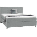 BOXSPRINGBETT 160/200 cm  in Grau  - Chromfarben/Grau, KONVENTIONELL, Kunststoff/Textil (160/200cm) - Voleo