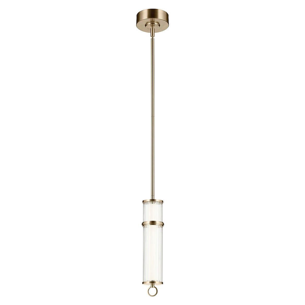 LED-HÄNGELEUCHTE Kichler 23,8/122,2 cm  - Champagner, Design, Glas/Kunststoff (23,8/122,2cm) - Elstead Lighting