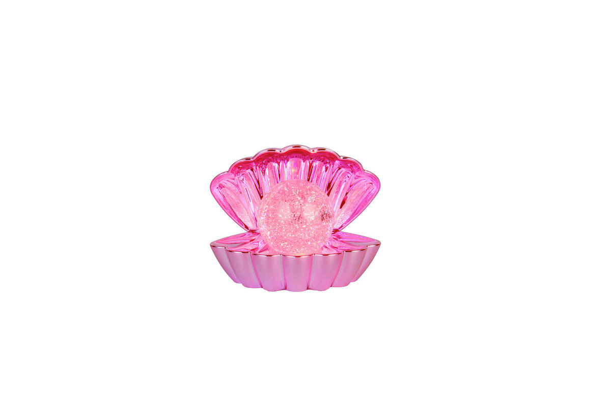 LED-TISCHLEUCHTE Shelly 17.5/12,5/14,5 cm   - Pink/Transparent, Trend, Kunststoff (17.5/12,5/14,5cm)