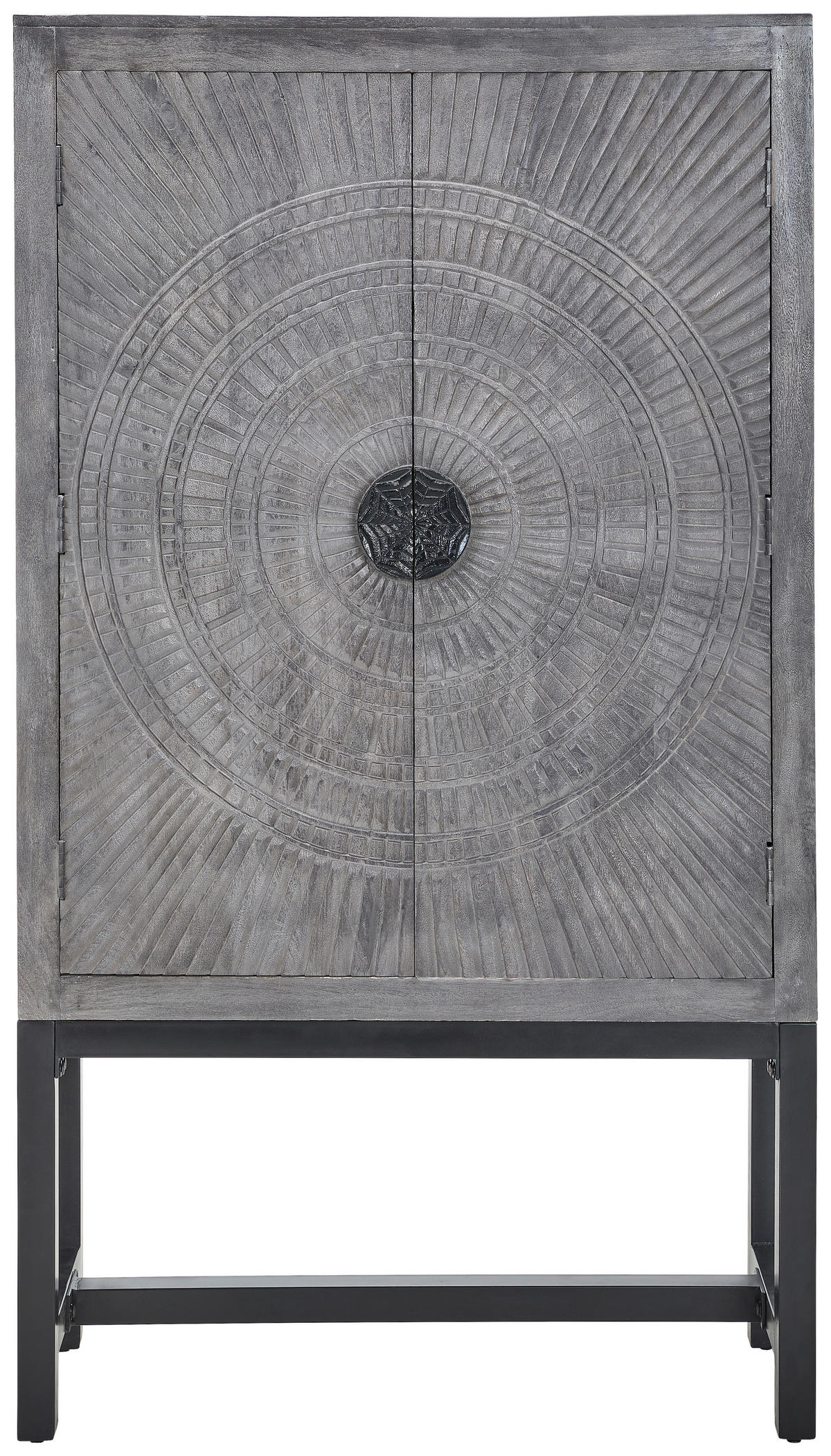 MEHRZWECKSCHRANK 107/189/40 cm  in Grau, Schwarz  - Schwarz/Grau, LIFESTYLE, Holz/Metall (107/189/40cm) - Landscape