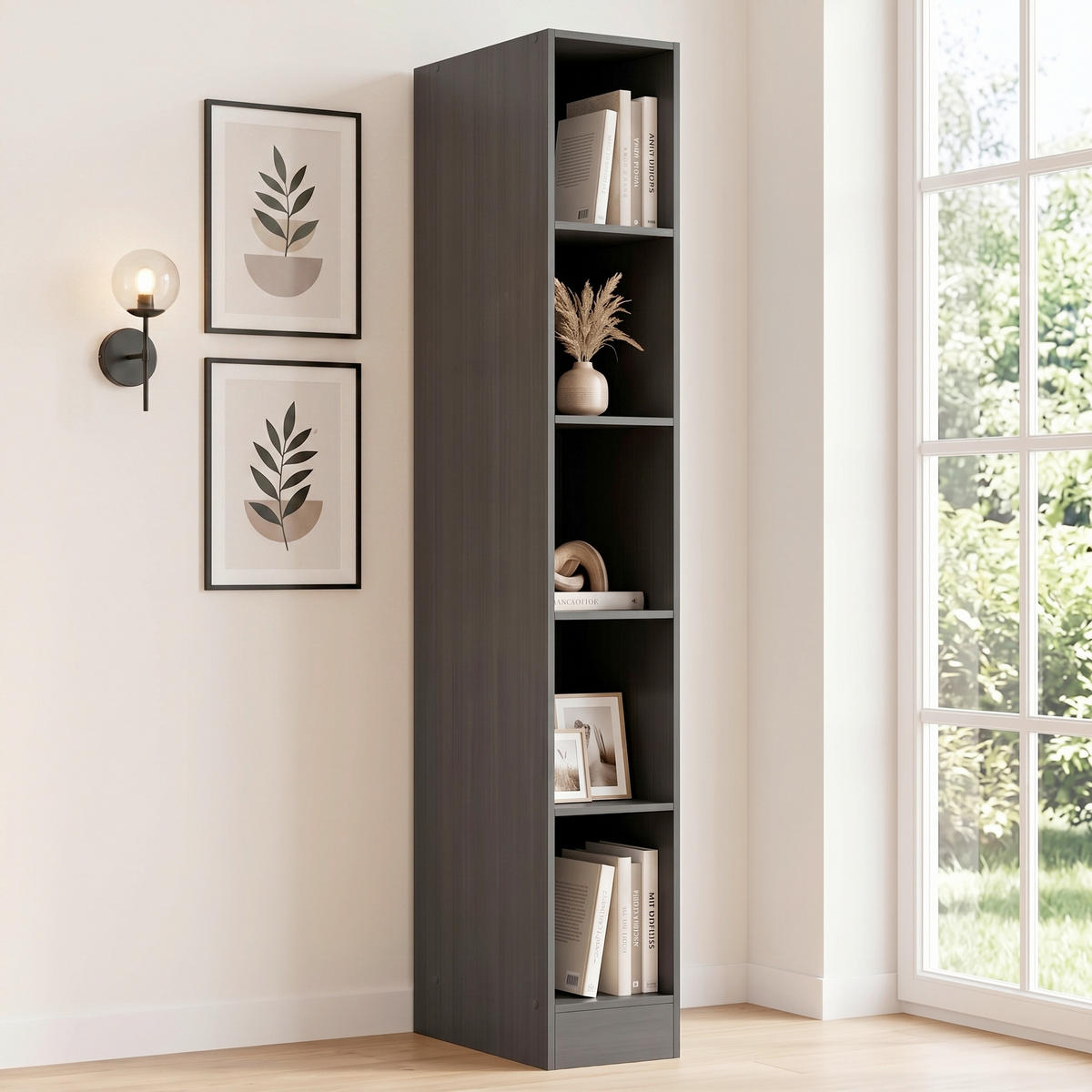 HYLLA i 30/200/60 cm grå  - grå, Lifestyle, trämaterial (30/200/60cm) - Held