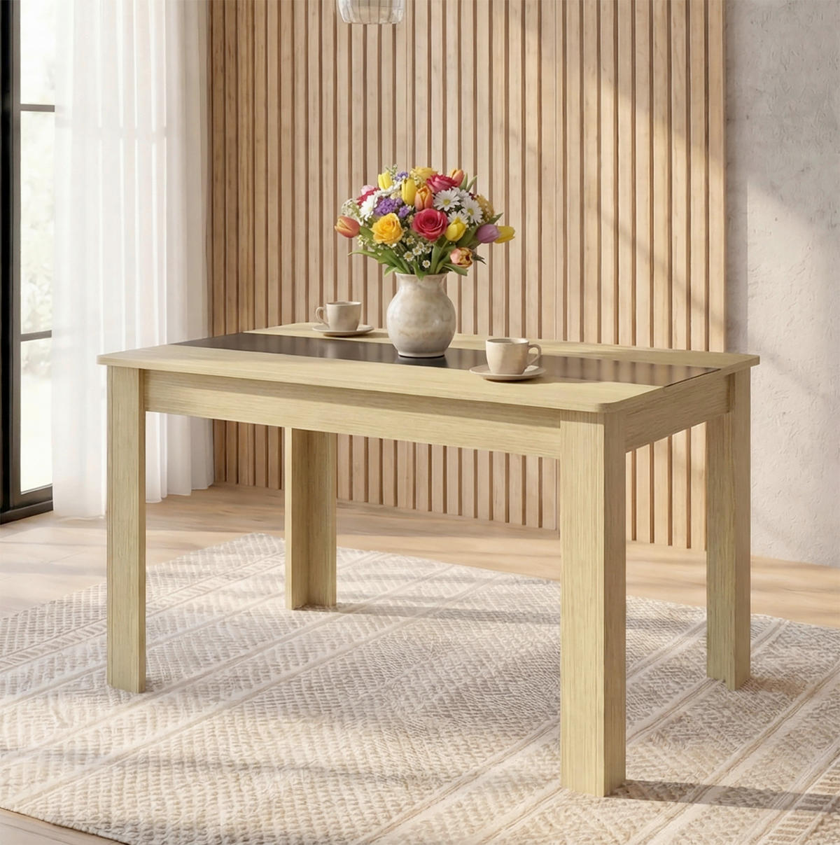 ESSTISCH      - Honigeiche, MODERN, Holzwerkstoff (115/80/75cm) - MID.YOU