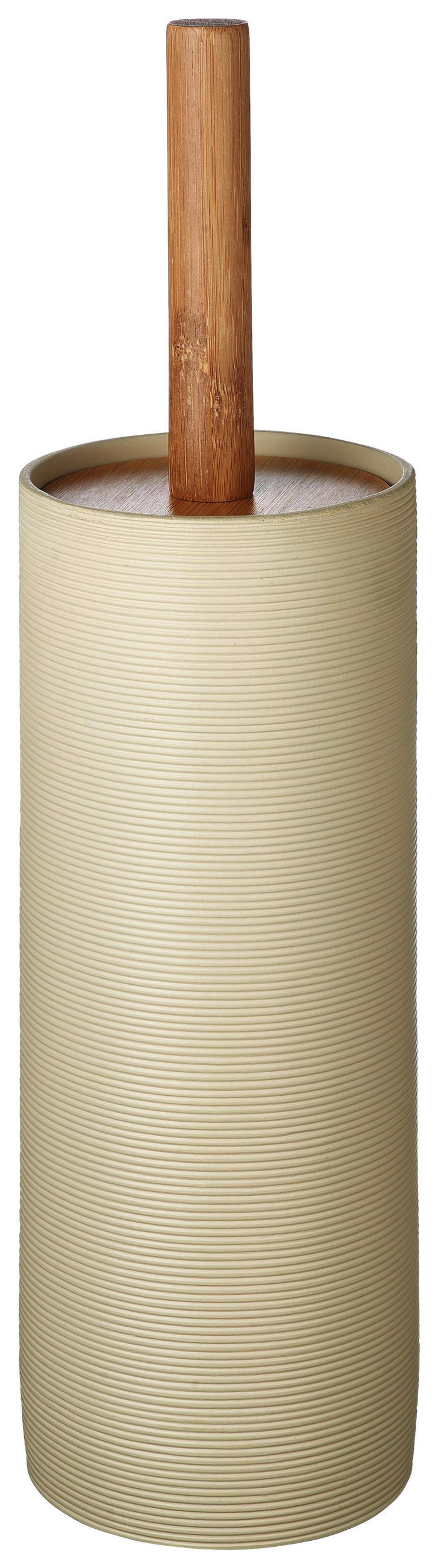 WC-BÜRSTENGARNITUR in Holz  Kunststoff   - Beige/Naturfarben, Basics, Holz/Kunststoff (9/38/9cm) - Sadena