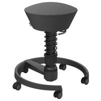 BÜROHOCKER 55/45,66/55 cm  - Schieferfarben/Schwarz, Basics, Kunststoff/Textil (55/45,66/55cm) - Aeris