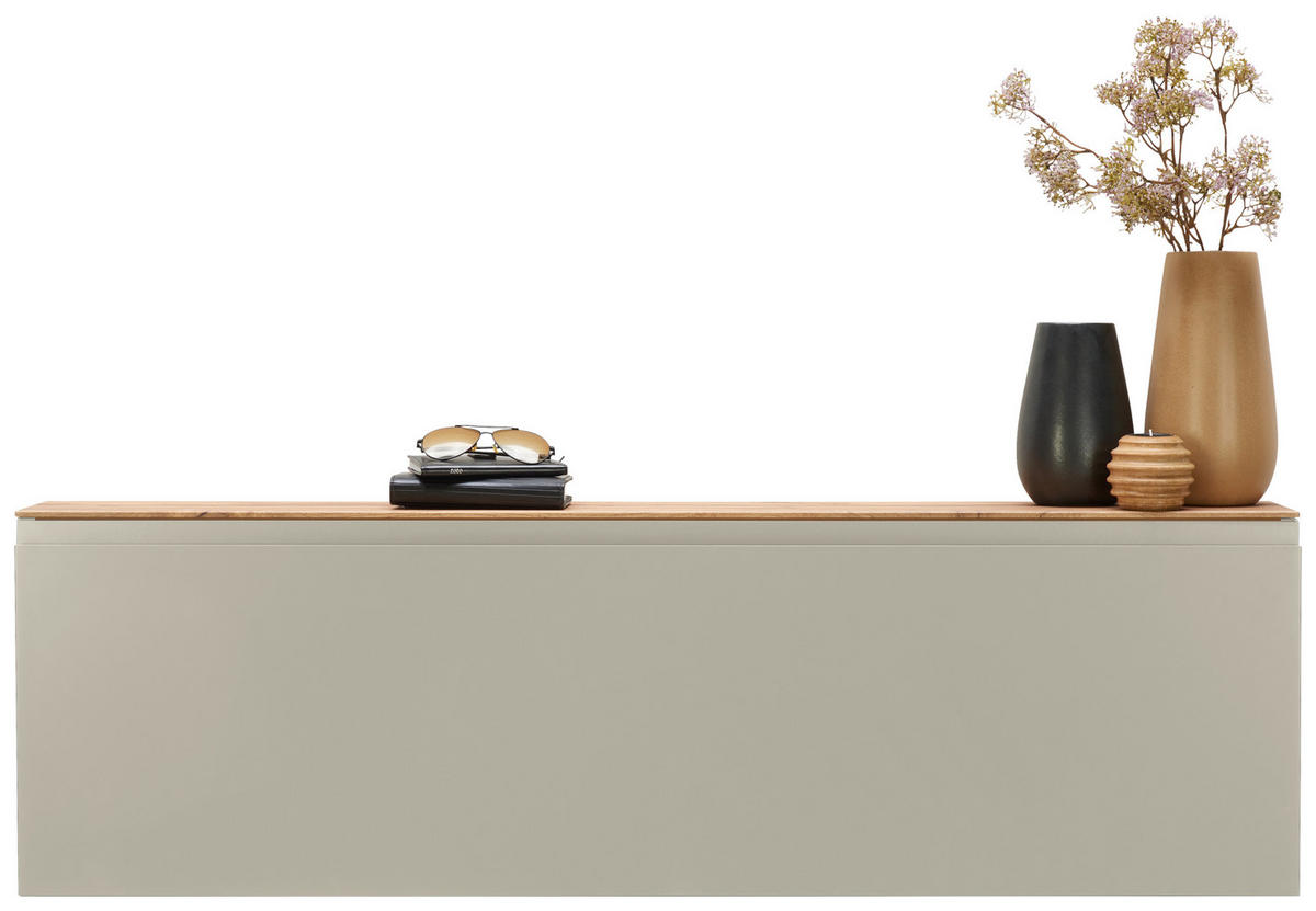 SCHUHSCHRANK  in 136/41/22 cm  - Sandfarben/Eichefarben, Design, Holzwerkstoff (136/41/22cm) - Moderano
