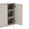 HIGHBOARD  in 80/103/35 cm  - Seidengrau, Design, Holzwerkstoff/Metall (80/103/35cm) - Xora