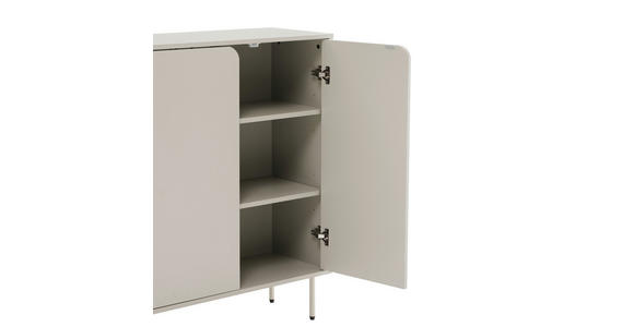 HIGHBOARD  in 80/103/35 cm  - Seidengrau, Design, Holzwerkstoff/Metall (80/103/35cm) - Xora