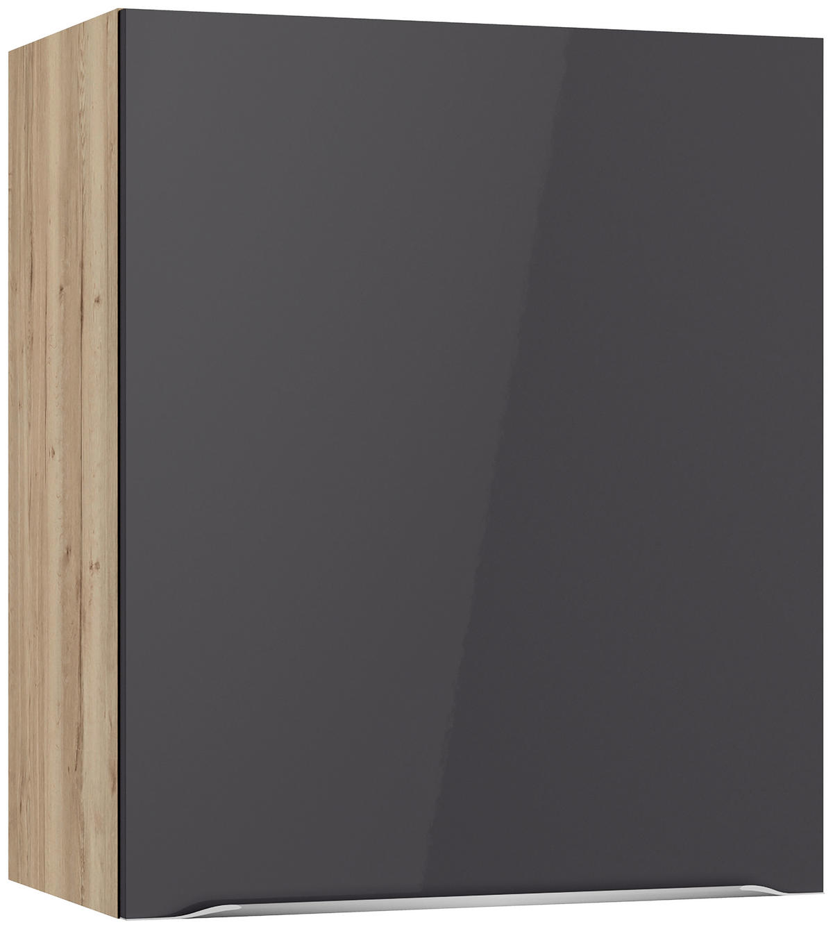 ECKKÜCHE 200/270 cm  in Anthrazit, Eichefarben  - Edelstahlfarben/Eichefarben, Basics, Holzwerkstoff/Metall (200/270cm) - Optifit