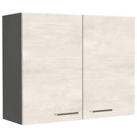 KÜCHENOBERSCHRANK 90/72/35 cm  in Weiß  - Schieferfarben/Edelstahlfarben, MODERN, Holzwerkstoff (90/72/35cm) - Nobilia