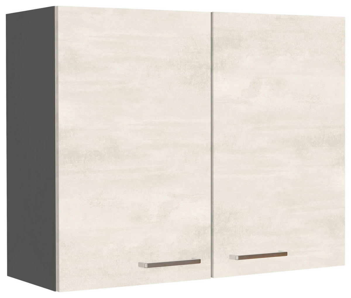 KÜCHENOBERSCHRANK 90/72/35 cm  in Weiß  - Schieferfarben/Edelstahlfarben, MODERN, Holzwerkstoff (90/72/35cm) - Nobilia