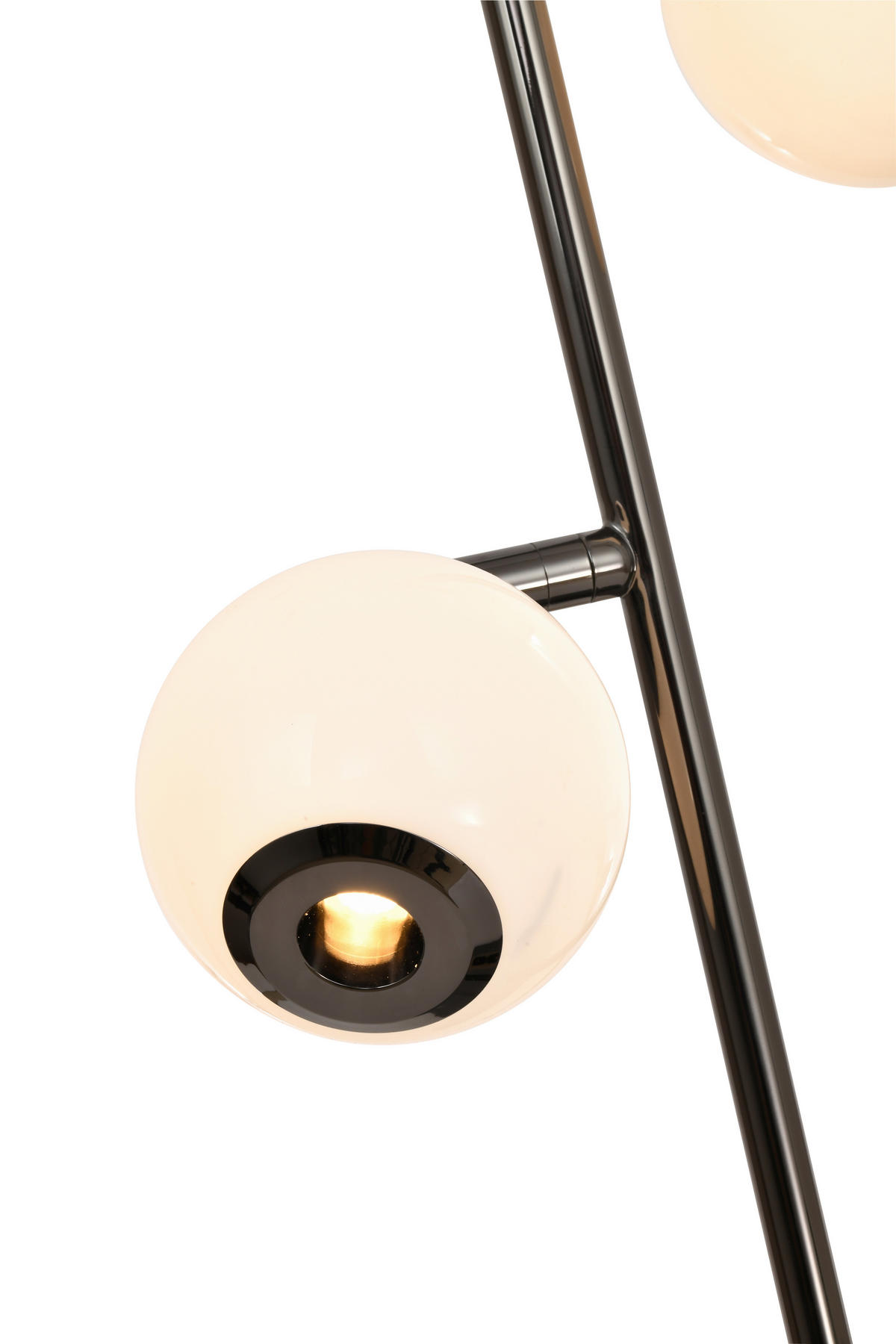 LED-TISCHLEUCHTE Luberon 32,5/49,5/19 cm  - Schwarzchrom, Design, Glas/Kunststoff (32,5/49,5/19cm)