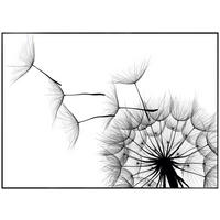 BILD Blumen  - Schwarz/Weiß, KONVENTIONELL, Holzwerkstoff (70/50/2cm) - Reinders!