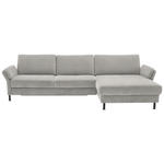 ECKSOFA  in Chenille, Flachgewebe Cappuccino  316/175 cm  - Schwarz/Cappuccino, Design, Textil/Metall (316/175cm) - Dieter Knoll