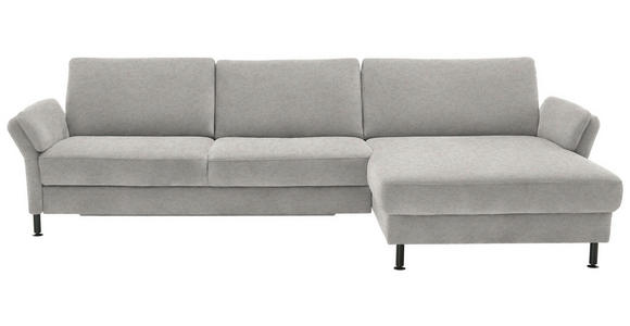 ECKSOFA  in Chenille, Flachgewebe Cappuccino  316/175 cm  - Schwarz/Cappuccino, Design, Textil/Metall (316/175cm) - Dieter Knoll