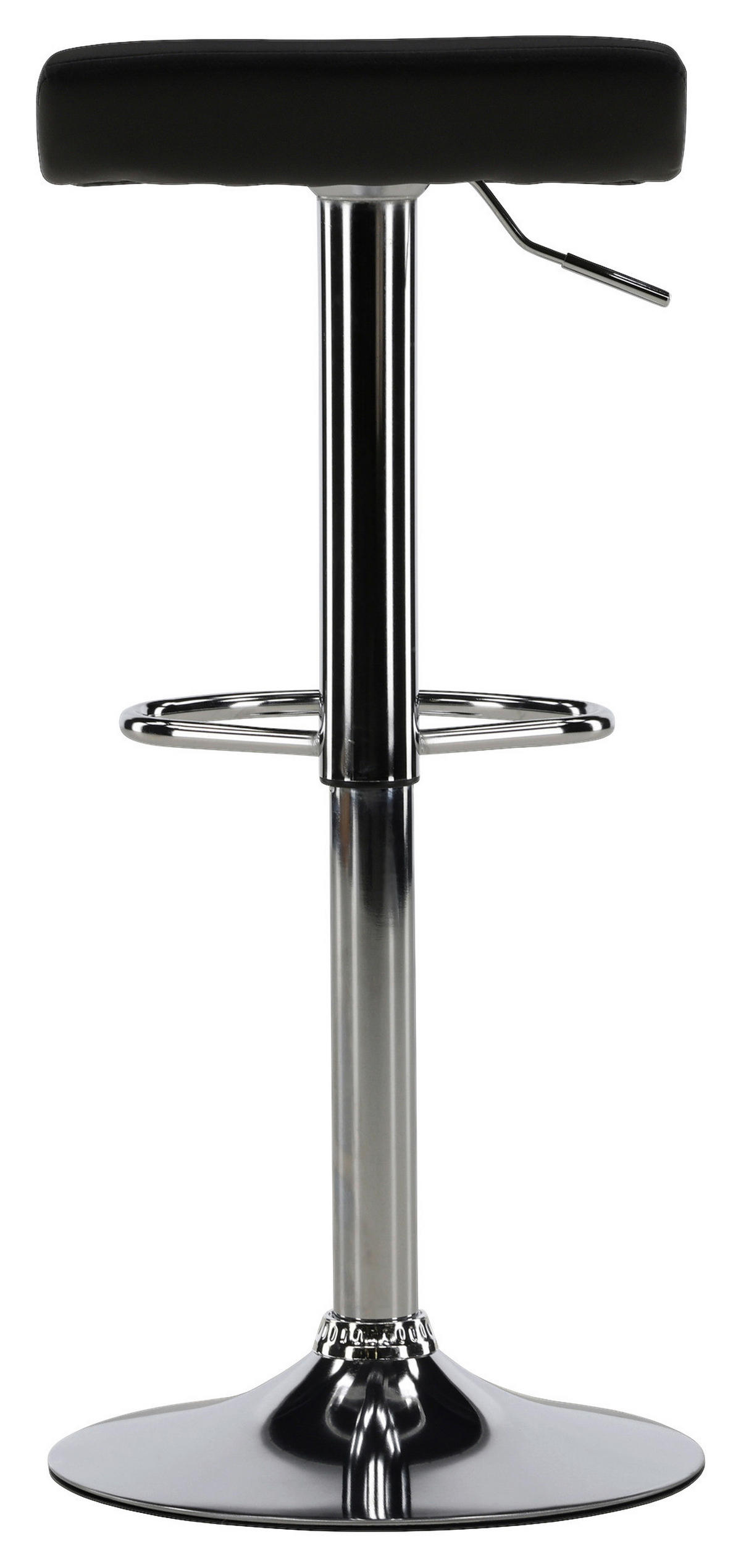 BARHOCKER-SET in Schwarz, Silberfarben  - Silberfarben/Schwarz, Design, Textil/Metall (38/84/38cm) - Livetastic
