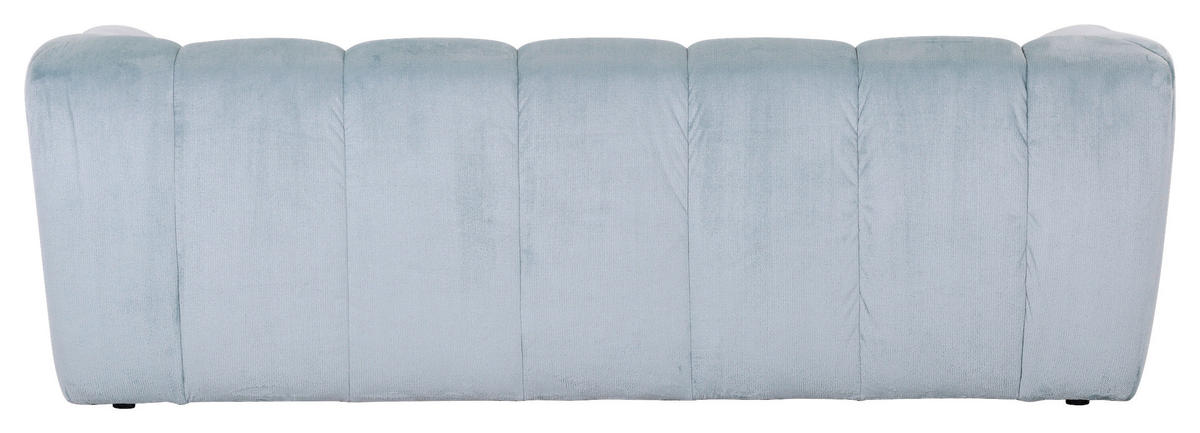 BIGSOFA Plüsch Mintgrün  - Schwarz/Mintgrün, KONVENTIONELL, Kunststoff/Textil (220/67/106cm) - Carryhome