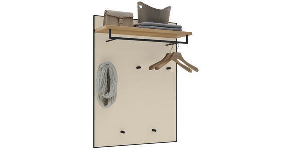 GARDEROBENPANEEL  in 80/109/27 cm  - Eichefarben/Anthrazit, Design, Glas/Holz (80/109/27cm) - Dieter Knoll