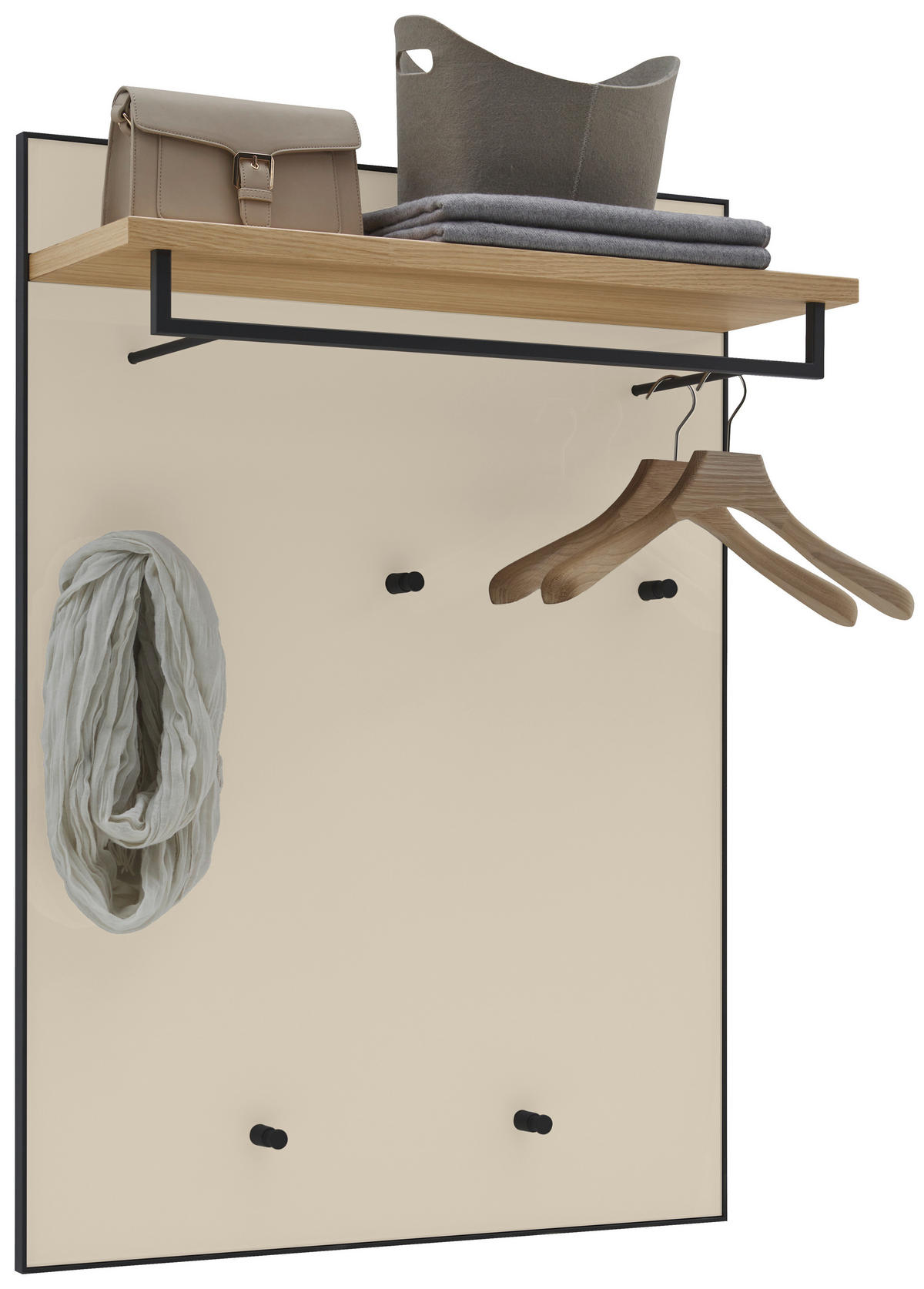 GARDEROBENPANEEL  in 80/109/27 cm  - Eichefarben/Anthrazit, Design, Glas/Holz (80/109/27cm) - Dieter Knoll