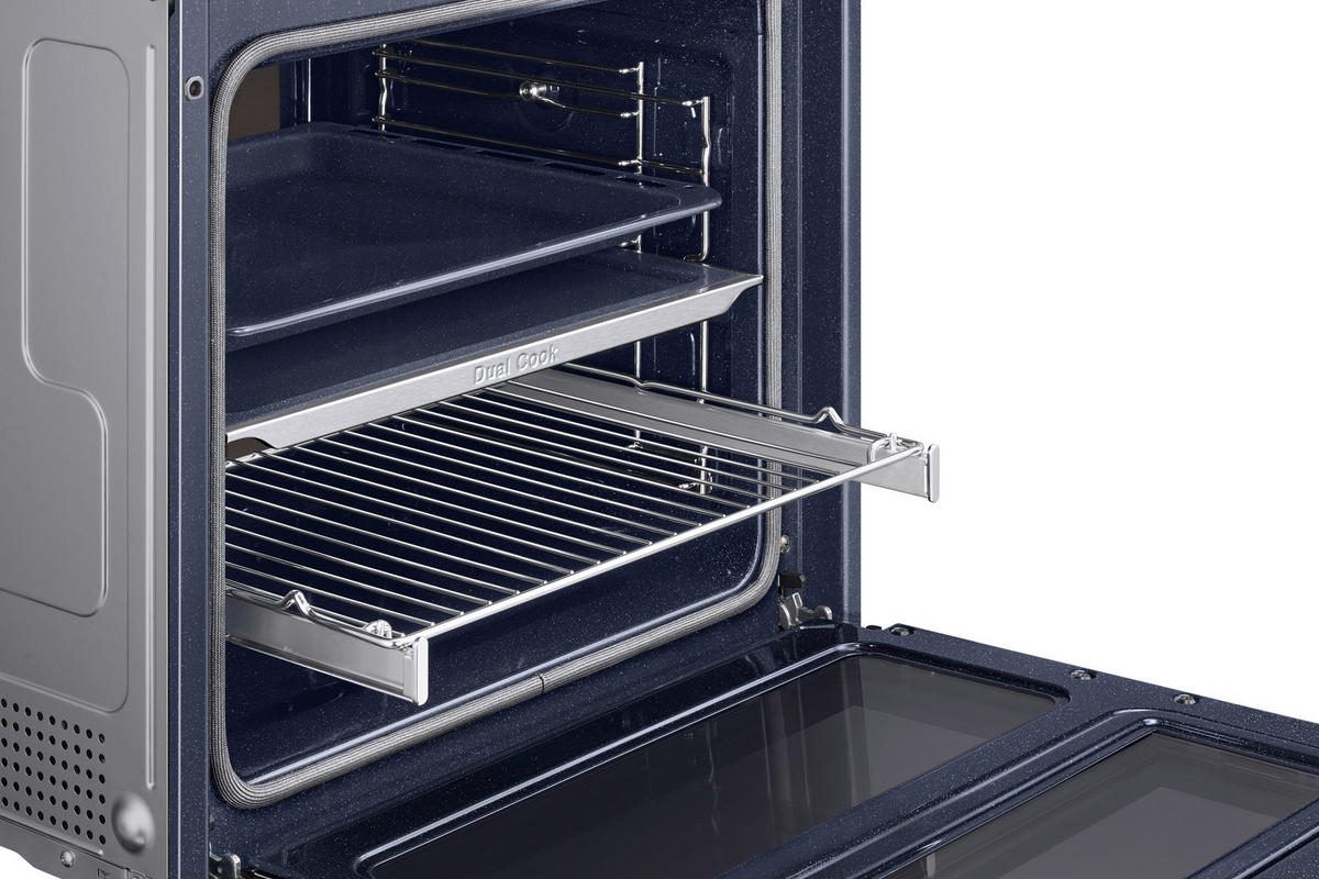 BACKOFEN NV7B4545VAS/U3  - Silberfarben, Design, Glas/Keramik (59,5/59,6/57,1cm) - Samsung