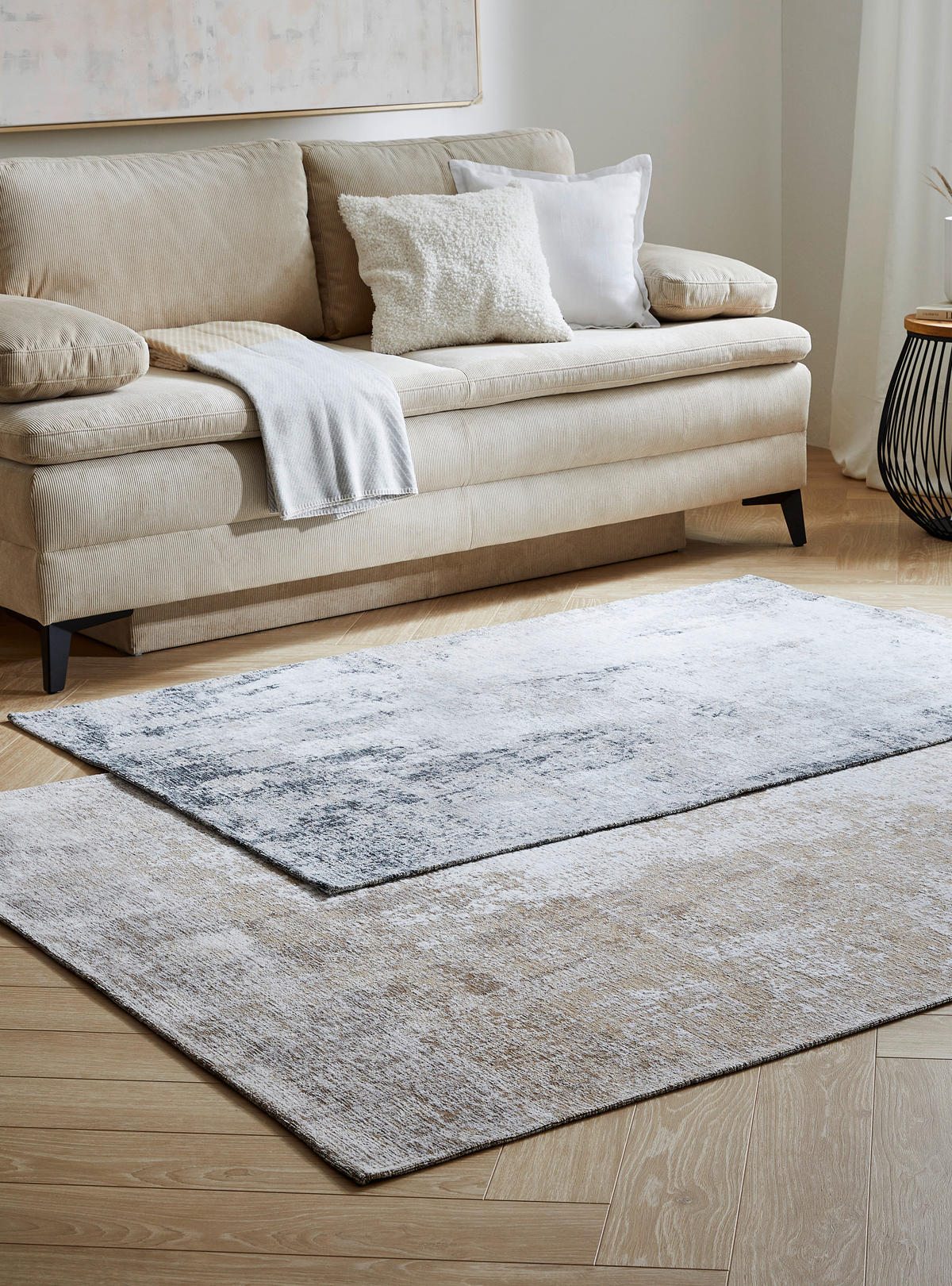 VINTAGE-TEPPICH 80/150 cm Grau  - Grau, Design, Textil (80/150cm) - Novel
