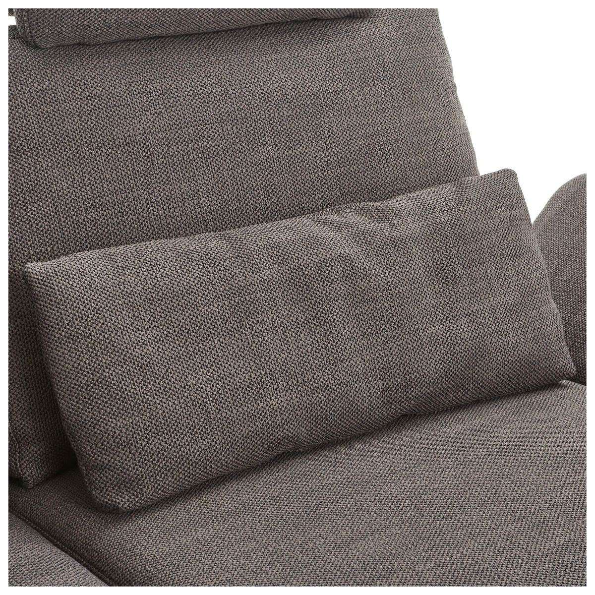 2-SITZER-SOFA Flachgewebe Schwarz  - Schwarz, KONVENTIONELL, Textil/Metall (170-218/87/93-141cm) - Hom`in