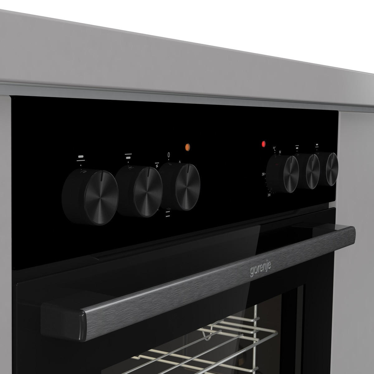 HERDSET BCA6715AO1BK+ECDA643SC  - Schwarz, Trend, Metall (59,5/59,5/53cm) - Gorenje