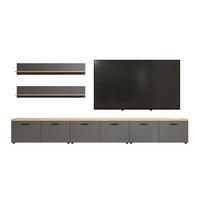 WOHNWAND 5-teilig  in Anthrazit, Eichefarben  360/180/40 cm  - Eichefarben/Anthrazit, Design, Holzwerkstoff/Kunststoff (360/180/40cm) - MID.YOU