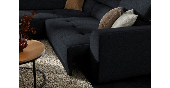 ECKSOFA  in Chenille Anthrazit  205/284 cm  - Anthrazit/Schwarz, Design, Kunststoff/Textil (205/284cm) - Xora