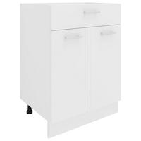 BÄNKSKÅP 60/82/46 cm  i vit  - vit/aluminiumfärg, Klassisk, metall/trämaterial (60/82/46cm) - MID.YOU