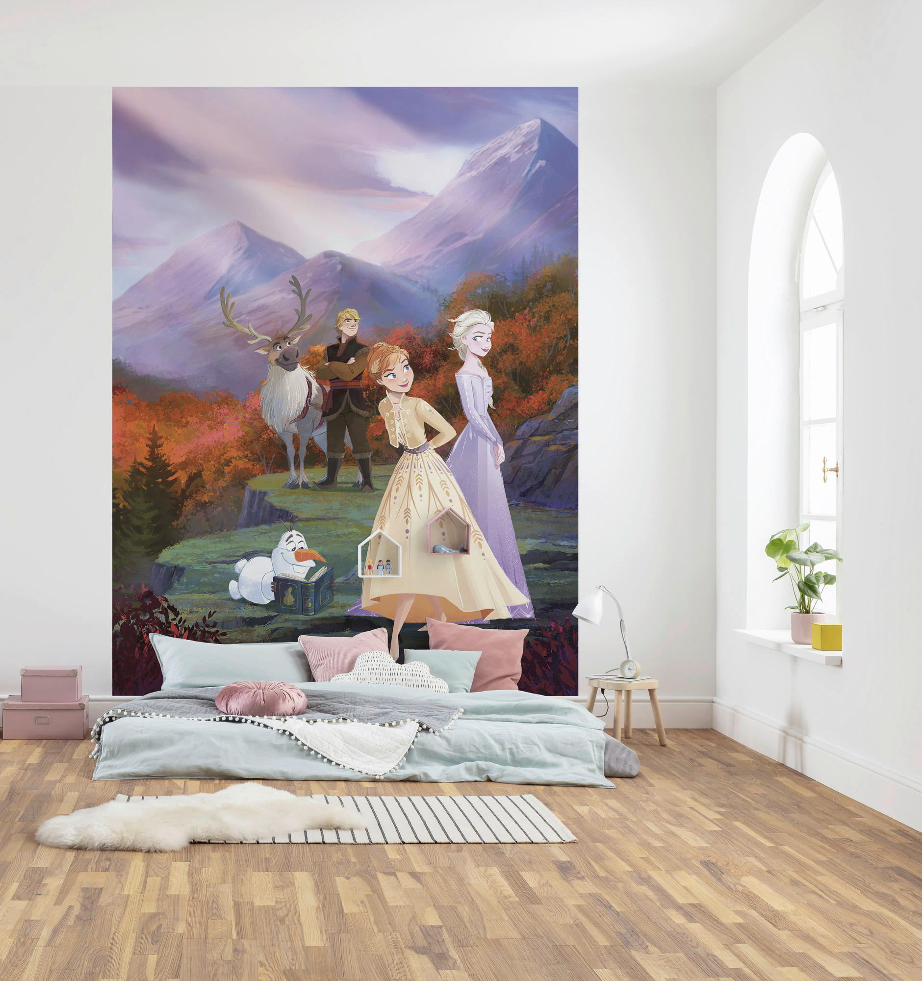 FOTOTAPETE Frozen  - Lila/Rot, Basics (184/254cm) - Xora