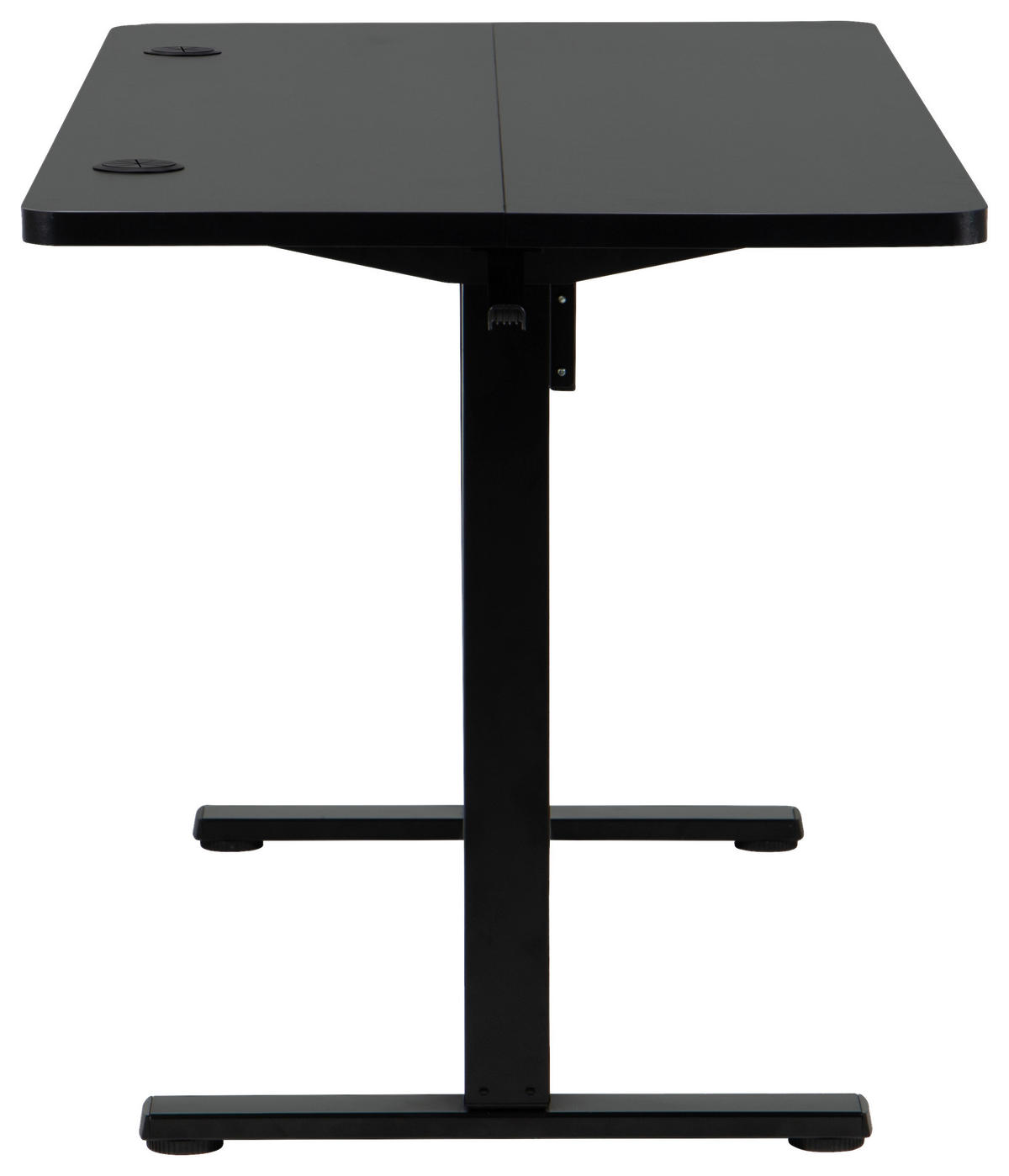 SCHREIBTISCH 140/70/72/118 cm Schwarz elektrisch höhenverstellbar  - Schwarz, MODERN, Holzwerkstoff/Metall (140/70/72/118cm) - Livetastic