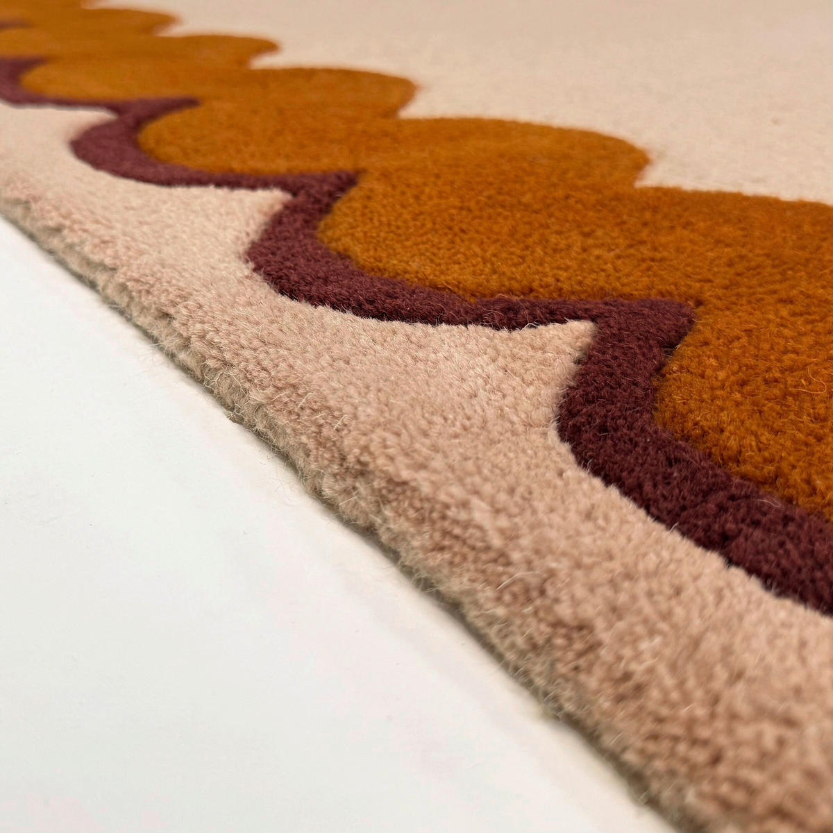 WOLLTEPPICH 160/230 cm Wiggle Orange rechteckig  - Orange, Basics, Textil (160/230cm) - Flair Rugs