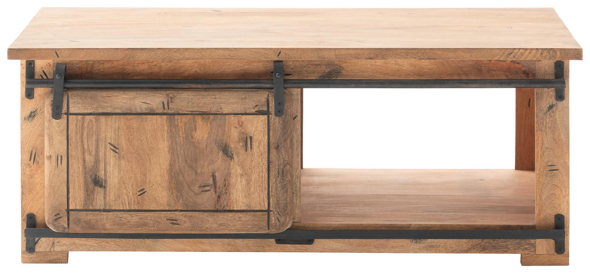 KONFERENČNÍ STOLEK, antracitová, přírodní barvy, dřevo, 120/45/70 cm - přírodní barvy/antracitová, Lifestyle, kov/dřevo (120/45/70cm) - MID.YOU