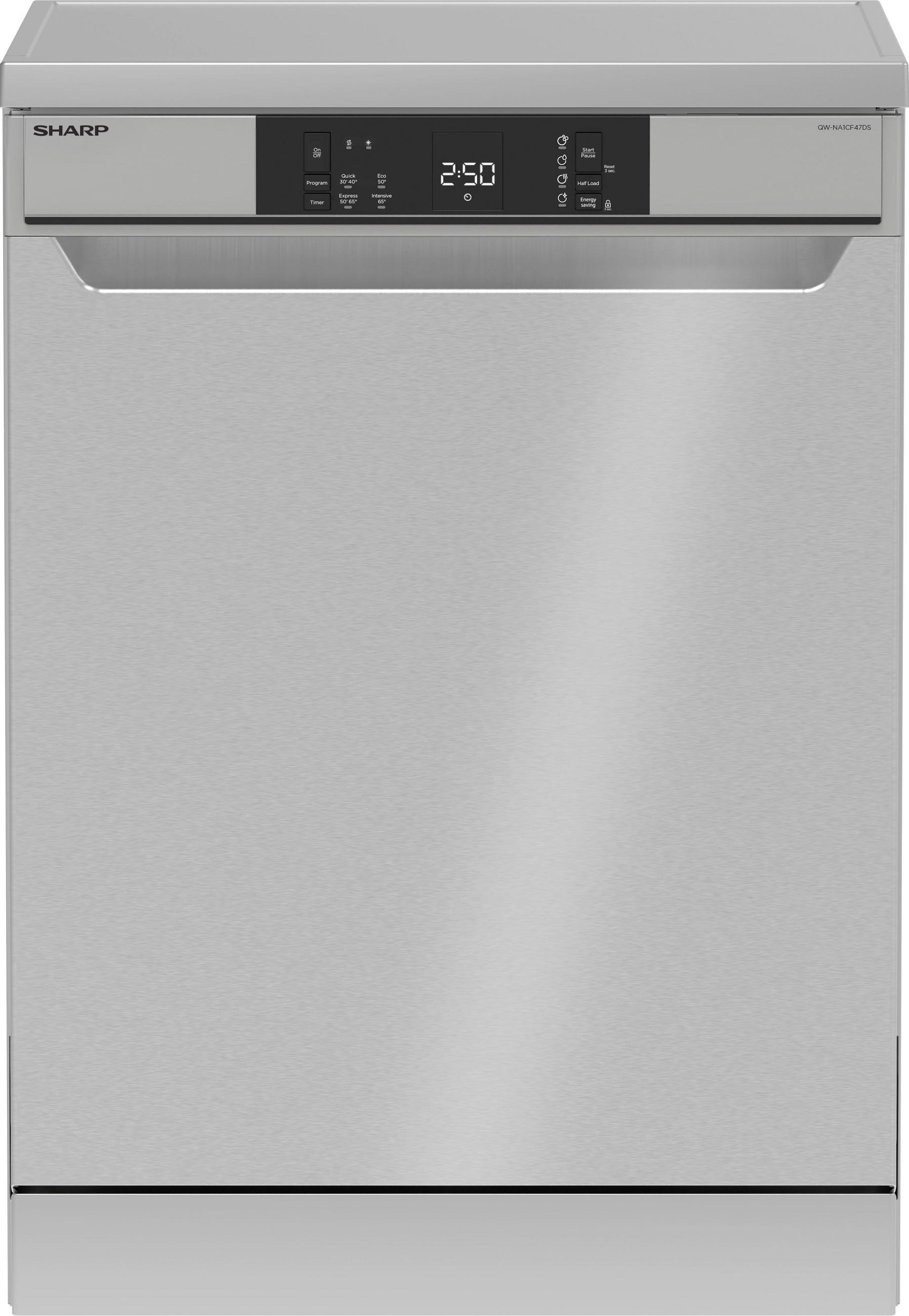 GESCHIRRSPÜLER QW-NA1CF47DS-DE  - Silberfarben, KONVENTIONELL, Kunststoff/Metall (59,8/82/59,8cm) - Sharp