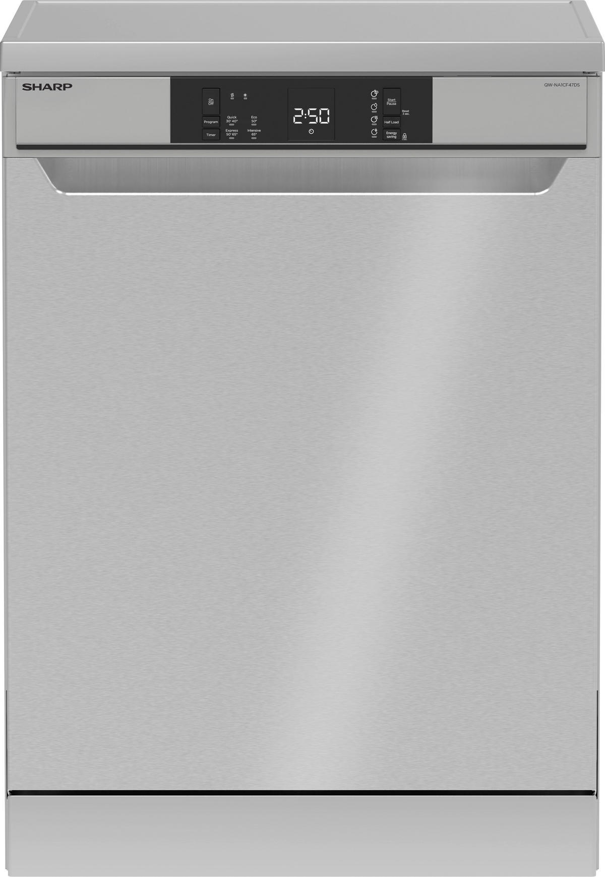 GESCHIRRSPÜLER QW-NA1CF47DS-DE  - Silberfarben, KONVENTIONELL, Kunststoff/Metall (59,8/82/59,8cm) - Sharp