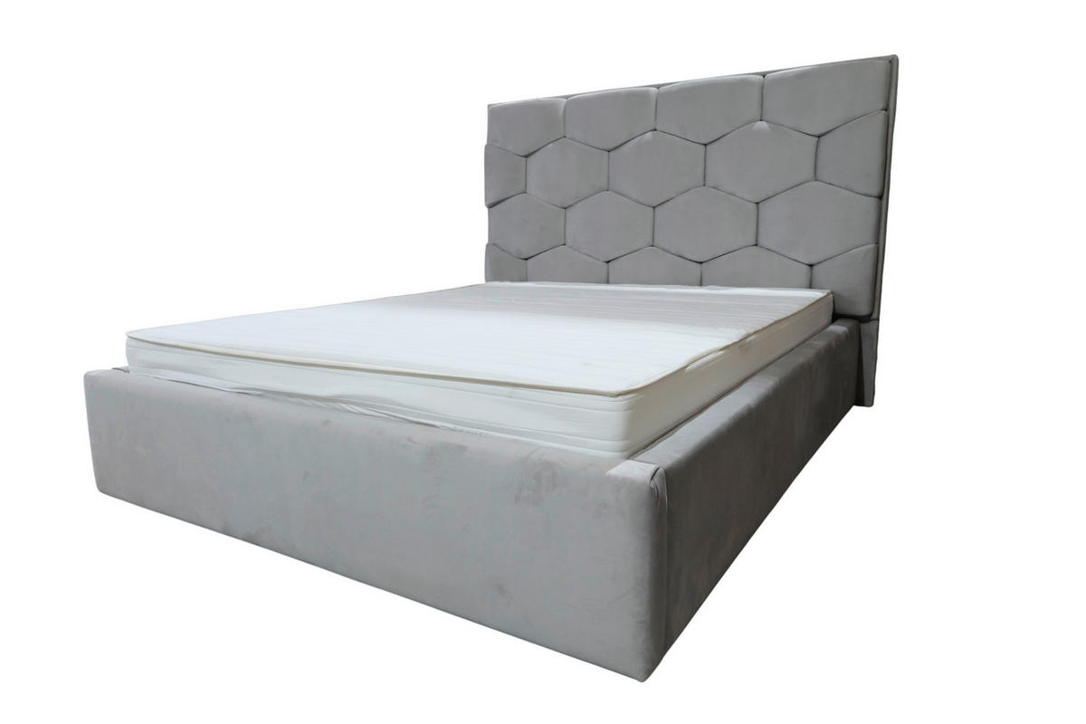 Pat, gri - gri, Basics, lemn/textil (180/200cm) - Voleo