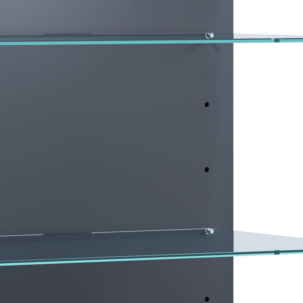 VITRINE in Anthrazit  - Anthrazit/Schwarz, Modern, Glas/Holzwerkstoff (52/60/35cm) - MID.YOU