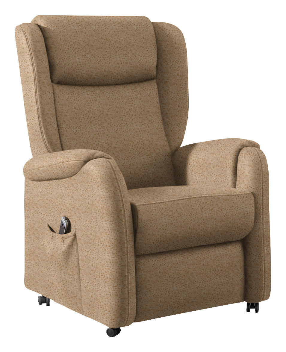 OHRENSESSEL in Mikrofaser Beige  - Beige/Schwarz, Konventionell, Textil (85/117/84cm) - Cantus