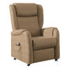 OHRENSESSEL in Mikrofaser Beige  - Beige/Schwarz, Konventionell, Textil (85/117/84cm) - Cantus