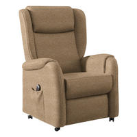 OHRENSESSEL in Mikrofaser Beige  - Beige/Schwarz, Konventionell, Textil (85/117/84cm) - Cantus