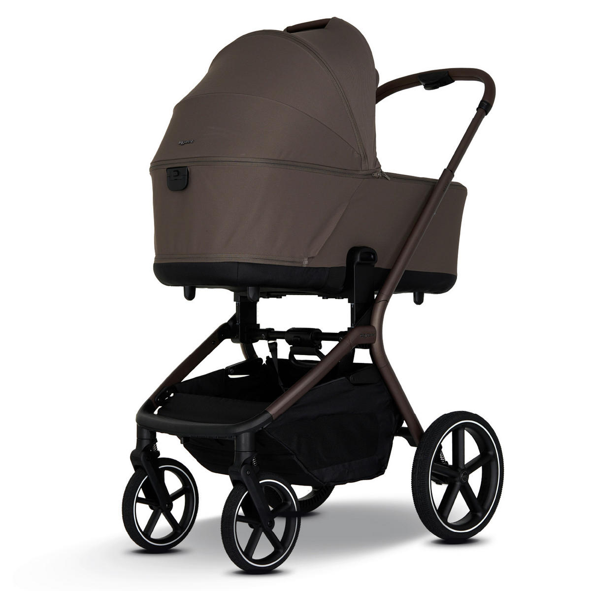 KINDERWAGENSET MAVI 3in1 Premium  - Mokka, Basics, Textil/Metall (92/55/110,5cm) - My Junior