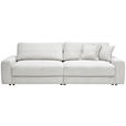 BIGSOFA in Cord Creme  - Creme/Schwarz, MODERN, Kunststoff/Textil (278/93/112cm) - Carryhome