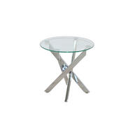 BEISTELLTISCH 45/45/45 cm Schwarz rund  - Schwarz, Design, Glas/Metall (45/45/45cm) - MID.YOU