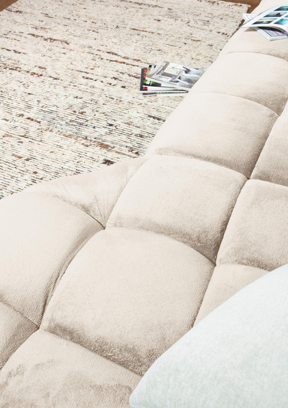 ECKSOFA Beige Flachgewebe  - Beige/Schwarz, MODERN, Kunststoff/Textil (275/235cm) - Landscape