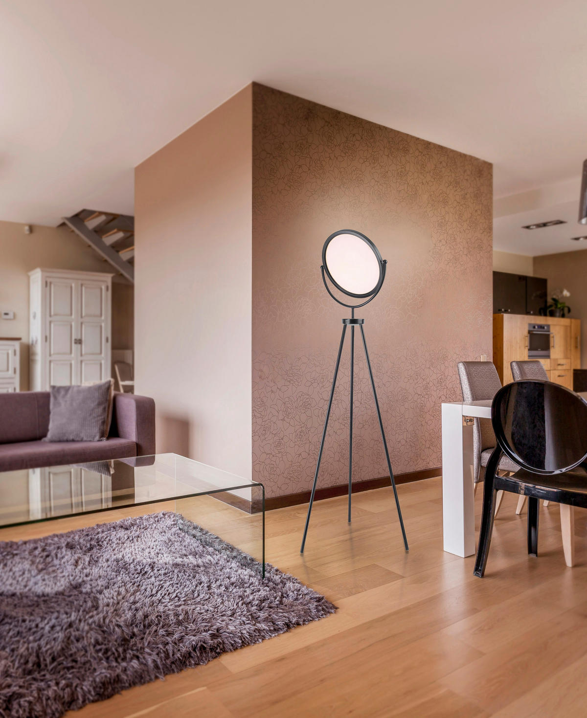 LED SVJETILJKA PODNA Carl  - crna, Design, metal/plastika (45/45/138-154cm)